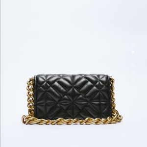 Quilted black Zara purse
